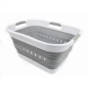 Faltbarer waeschekorb sammart 30l collapsible 3 handled plastic