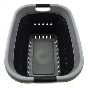 Faltbarer waeschekorb sammart 37l collapsible plastic laundry basket