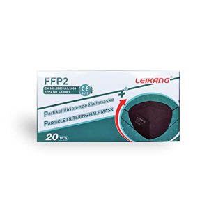 FFP2-Masken Schwarz Leikang 20 FFP2 Atemschutzmaske