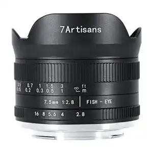 Fisheye objektiv 7artisans 75 mm f2 8 mark ii aps c