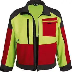 Forstjacke watex softshell jacke leuchtgelb rot grau groesse l