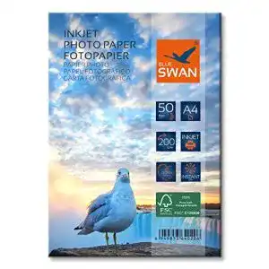Fotopapier a4 blue swan 100 blatt 200g hochglanz wasserfest