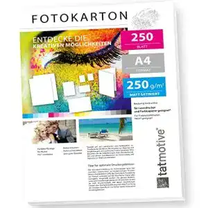 Fotopapier matt tatmotive f01m250 fotokarton fotopapier 250g