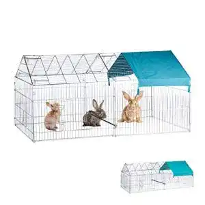 Freilaufgehege relaxdays xl kaninchen huehner