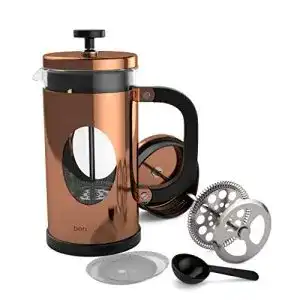 French press bonvivo kaffeebereiter kupfer 8 tassen coffee maker