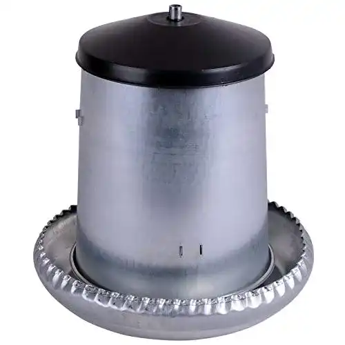 Futterautomat für Hühner aus Metall mit 5 kg Fassungsvermögen