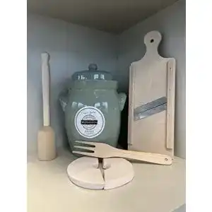 Gaertopf ms steinzeug set 5 l pastellgruen bauchig einmachtopf