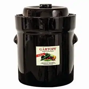 Gaertopf ms steinzeug set braun 5l mit deckel