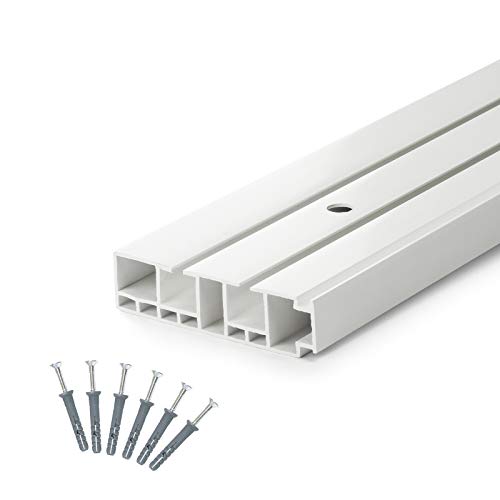 Gardinenschiene DQ-PP | 150cm | PVC | 2-läufig | Weiss