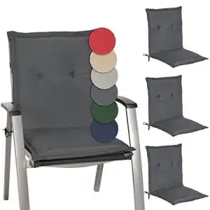 Gartenstuhlauflagen beautissu 4 er set niedriglehner auflage
