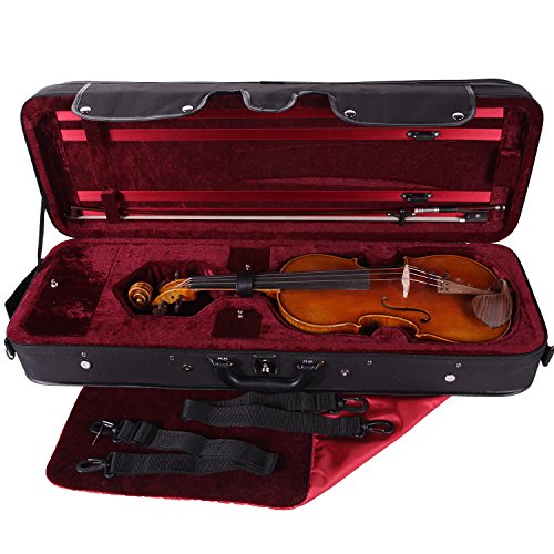 Geigenkasten Pacato Livorno Violinetui 4/4 schwarz/rot