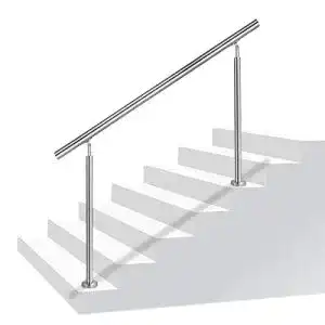 Gelaender naizy edelstahl handlauf treppen mit 2 pfosten fuer balkon