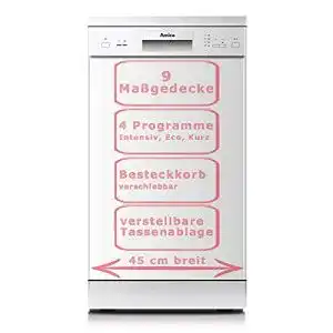 Geschirrspueler 45 cm amica gsp 14746 w freistehend