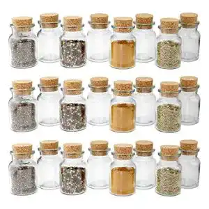 Gewuerzglaeser wellgro 24 mit kork verschluss 150 ml