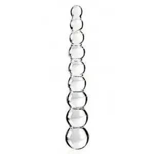 Glasdildo pipedream icicles no 2 beaded clear glass dildo