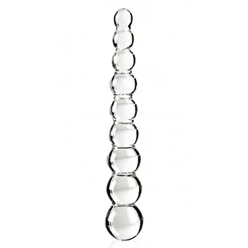 Glasdildo Pipedream Icicles No.2 – Beaded Transparentes Sexualspielzeug