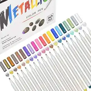Glitzerstifte dealkits permanent metallic marker stifte 20 farben