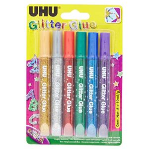 Glitzerstifte UHU Glitter Glue Original, Glitzerkleber zum Basteln - glitzerstifte uhu glitter glue original glitzerkleber zum basteln