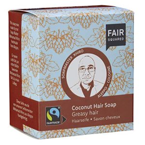Haarseife Fair Squared festes Kokos Shampoo, Greasy 2 x 80 g