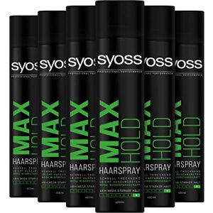 Haarspray Syoss Max Hold 6er Pack (6x 400ml) Halt 5 - haarspray syoss max hold 6er pack 6x 400ml halt 5