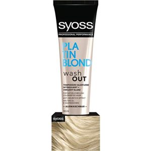 Haartönung blond Syoss Wash Out Platin Blond Stufe 0, 2er Pack