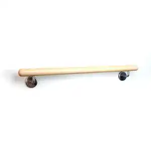 Handlauf garderobia holz set mit halbrunden abschluessen