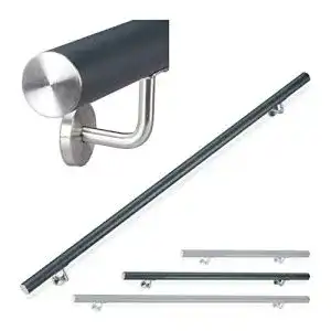 Handlauf relaxdays anthrazit aluminium rund treppengelaender