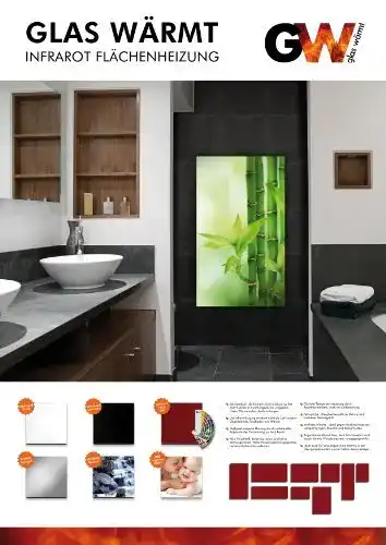 Infrarotheizung aus Metall mit 450 Watt Leistung