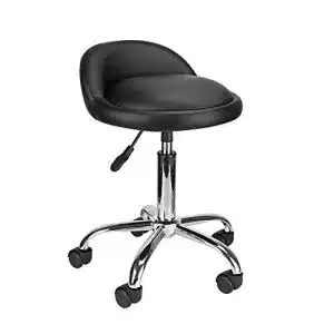 Hocker display4top schwarz verstellbar drehbar rolling kissen