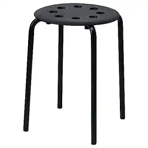 Hocker ikea marius in schwarz stapelbar 45cm