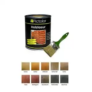 Holzlasur malerversand pictolor 075 liter ebenholz lasurpinsel