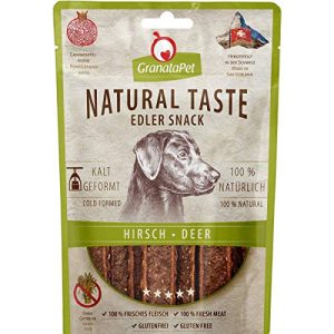 Hundeleckerlies GranataPet Natural Taste Edler Snack Hirsch, 90 g