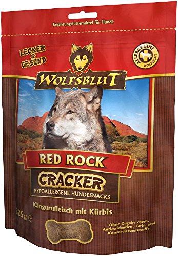 Hundeleckerlies Wolfsblut, Red Rock Cracke, 225 g, Känguru - hundeleckerlies wolfsblut red rock cracke 225 g kaenguru