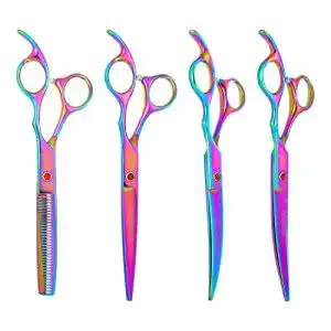 Hundeschere novosaco 7 zoll professionelle set 4 teilig