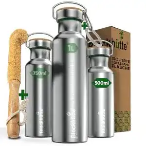 Isolierflasche edelstahl blockhuette premium edelstahl trinkflasche