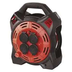 Kabeltrommel aussen emos kabeltrommel mit led strahler 15m