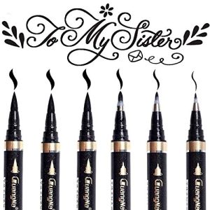 Kalligraphie-Set Surcotto Handlettering Stifte, 6pcs Brush Pen Set