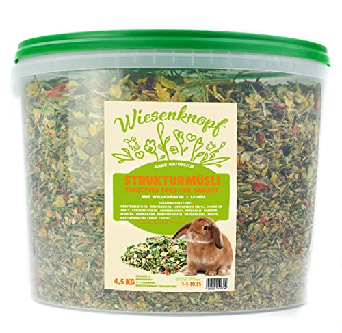 Kaninchenfutter grünhopper Wiesenknopf 4,5kg Strukturfutter