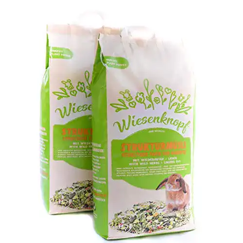 Kaninchenfutter Grünhopper Wiesenknopf Strukturmüsli 15 kg