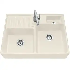 Keramikspuele villeroy boch spuelstein doppelbecken ivory beige