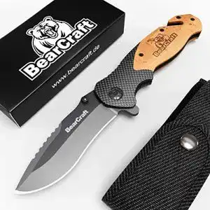 Klappmesser bearcraft in carbon design mit gratis ebook