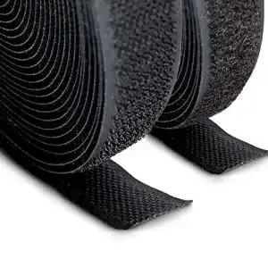 Klettband frogjim zum naehen und basteln schwarz 20mm breit