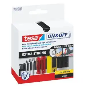 Klettband tesa on off extrastarkes selbstklebende klettstreifen