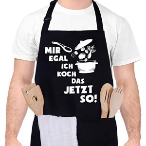 Kochschürze upain für Männer Grillschürze Baumwoll Lustig