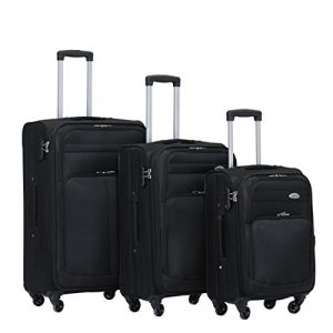Set de maletas soft shell BEIBYE set de maletas trolley equipaje set tela