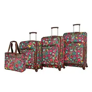 Kofferset weichschale lily bloom gepaeck set 4 teilig