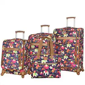 Kofferset weichschale lily bloom koffer set 4 teilig mit spinner