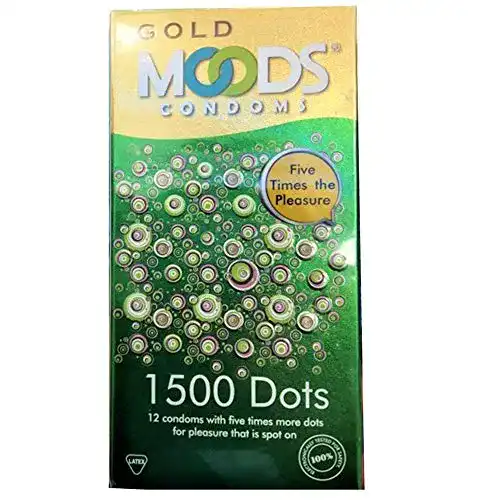 Kondome mit Noppen Moods Gold 1500 Dots