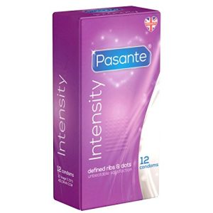 Kondome mit Noppen Pasante Intensity (Ribs&Dots), erregend