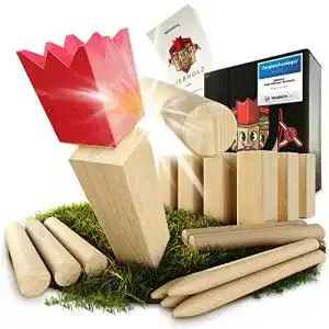 Kubb liebholz premium wikinger wurfspiel